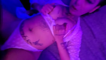 Cute alt teen fucks lucky guy and ends with her mouth filled with creamy cum