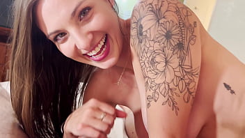 Kenzie love fucks her fan til he blows a load on her huge boobs