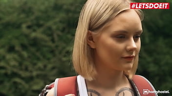 Hornyhostel emily cutie sexy tourist girl gets her pussy fucked and her tits covered with cum full scene