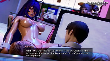 Waifu academy hot virgin big tits japanese blue hair teen waitress has her first time with a client in public restaurant 3d animated part #37