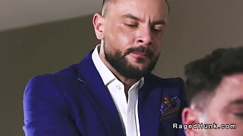 Realtor Beau Butler On His Way To The Meeting Running Into Sir Peter In The Hotel Hallway And Takes Him In His Hotwl Room Where Gets Anal Fucked thumbnail
