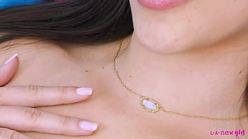 Timeless dark haired elegance naked close up