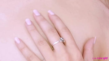 Timeless dark haired elegance naked close up