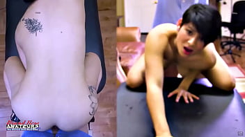 Skinny brunette jae scott sucks a dick and gets her pussy deeply fucked