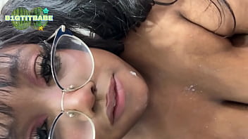 Big wet black tits washing sprinkles off