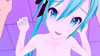 Hatsune miku intense impregnation at a love hotel vocaloid hentai