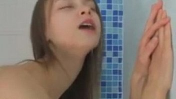 Hot brunette teen fucked hard in the shower