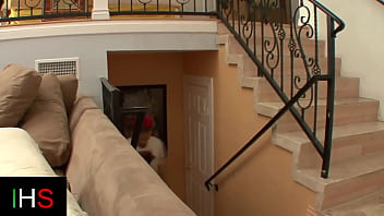 Sexy blonde girl fucked in pussy with cumshot on tits from huge cock