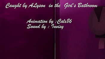 Magical alyson's enchanted body puts on a show in public restroom stall Magical alyson's enchanted body puts on a show in public restroom stall