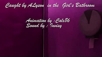 Magical alyson's enchanted body puts on a show in public restroom stall