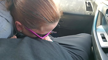 Big tit wife blows me in grocery store parking lot Big tit wife blows me in grocery store parking lot