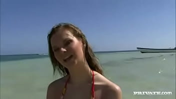 Kathy campbel has her friends to the ocean for some kinky fun