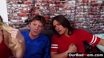 Our stepbros are trying to watch the big game ourbadmom