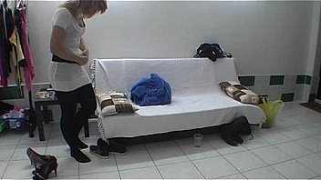 Backstage fun with blond czech chick