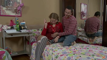 Tiny cutie kysa lets a big dicked stud fuck her ass & pussy raw