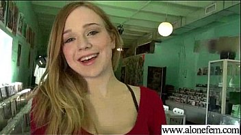 Alone horny girl start play with things as sex toys vid 28