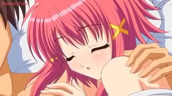 Garota virgem de cabelo rosa