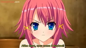 Garota virgem de cabelo rosa