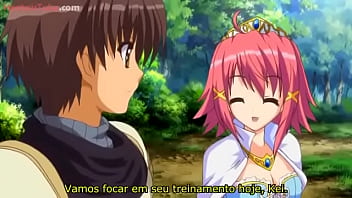 Garota virgem de cabelo rosa