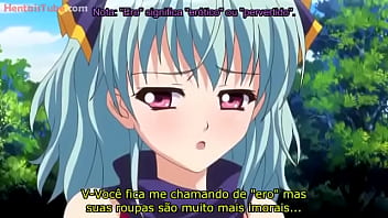 Garota virgem de cabelo rosa