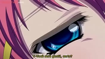 Garota virgem de cabelo rosa