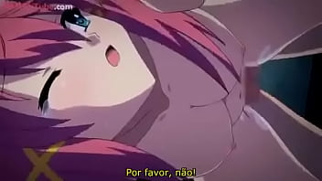 Garota virgem de cabelo rosa