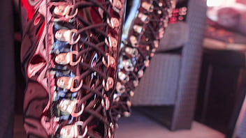 Try on thigh high boots arya grander