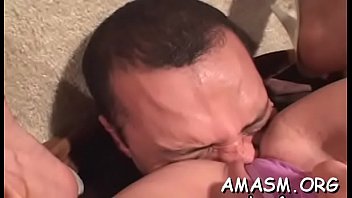 Playful sweetheart fingers and sex toy both tang