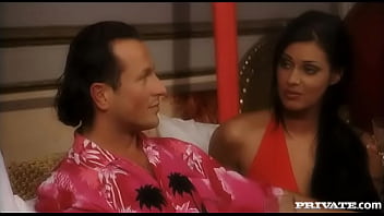 Three hot and horny pornstars screw together with one lucky man