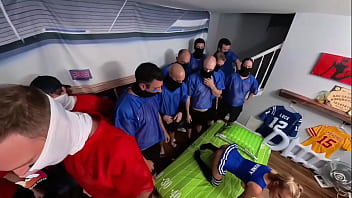 Bts 360 camera view of cheerleader gangbang