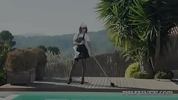 Latina maid screams for anal