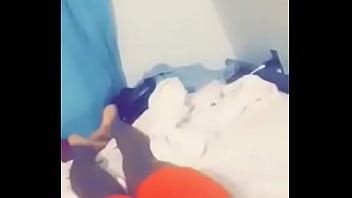 Tiny wiggling her booty from the back