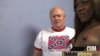 Dirty ebony whore banged and covered in cum interracial 12