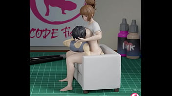 Anime figure breast feeding masturbation milf