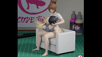 Anime figure breast feeding masturbation milf