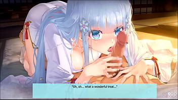 Snow white princess shirayuki hime gives a blowjob and sucking cum