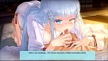 Snow white princess shirayuki hime gives a blowjob and sucking cum