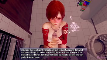 3d redhead milf strokes and licks your cock