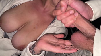 Blowjob and big cumshot camping