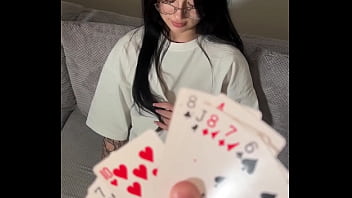 Showed her the trick and she showed her throat skills