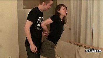 Kinky teen shows off her tight pussy