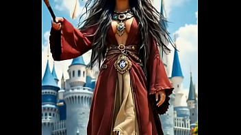 La linda nena de harry potter le gusta la leche en su culito