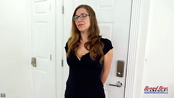 Busty brunette kay lee gives a bj and gets her pussy deeply fucked