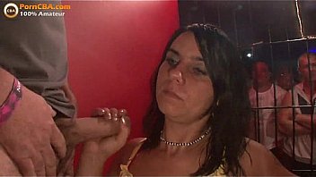 Amateur public blowjob in swinger club