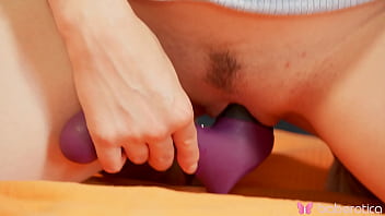 Solo brunette with big tits ally foxy using sex toys in 4k