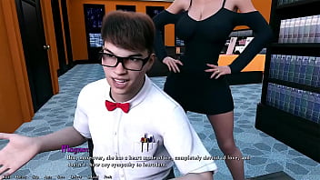 Being a dik #35 hot married busty long haired brunette teacher puts her tongue full of saliva down my throat inside the library