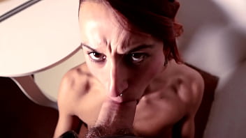 She gets horny after the photoshoot and fuck hard until cum in her mouth
