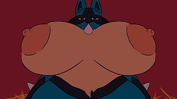 Riolu cornered by lucario