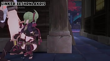 Itter fucks with kuki shinobu in the bathhouse horny