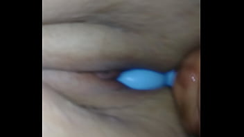 Toying while fingering my girl ass